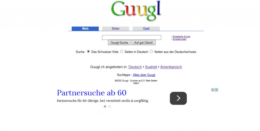 die guugl suche