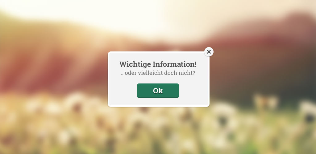 Pop-Ups als Main Content