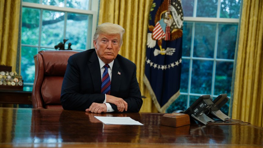 US-Präsident Donald Trump im Oval Office des Weissen Hauses